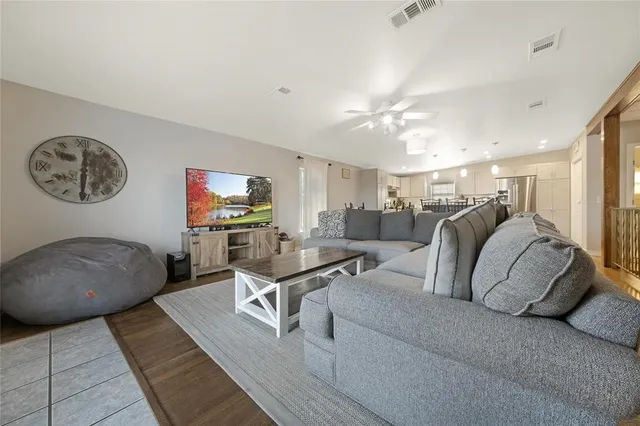 a view of a terrace with chairs