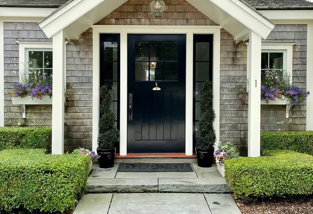 a front view of a house