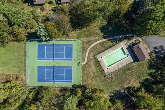 an aerial view of multiple house