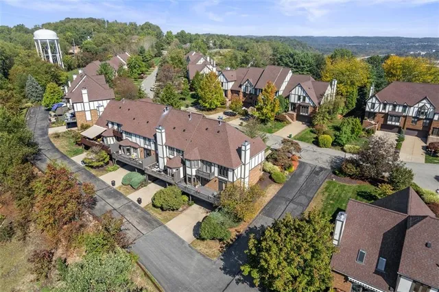 an aerial view of multiple house