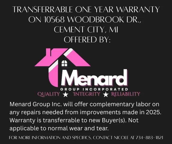 $220,000 | 10568 Woodbrook Drive, Cement City, MI 49233