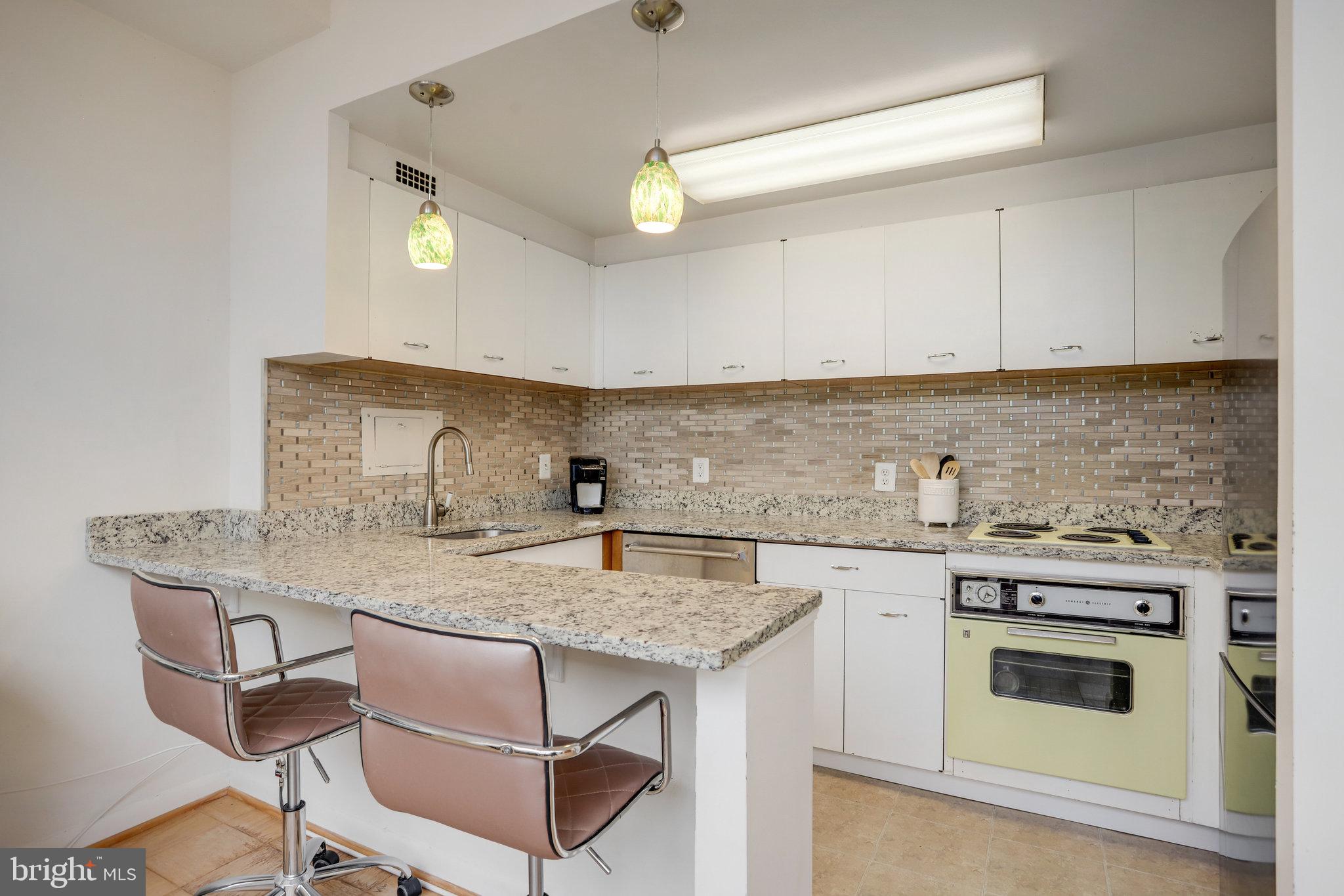 510 N Street Southwest, Unit N430 Washington, DC 20024 - Photo 8 of 29 a kitchen with a stove a sink and cabinets