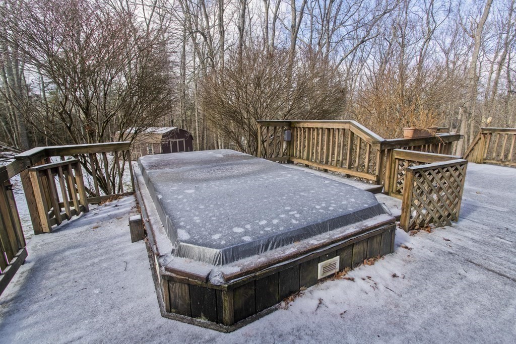 200 Town Farm Road Monson, MA 01057 - Photo 15 of 42 a view of balcony with wooden floor and outdoor seating