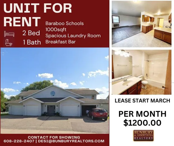 $1,200 | 1126 12th Street, Baraboo, WI 53913