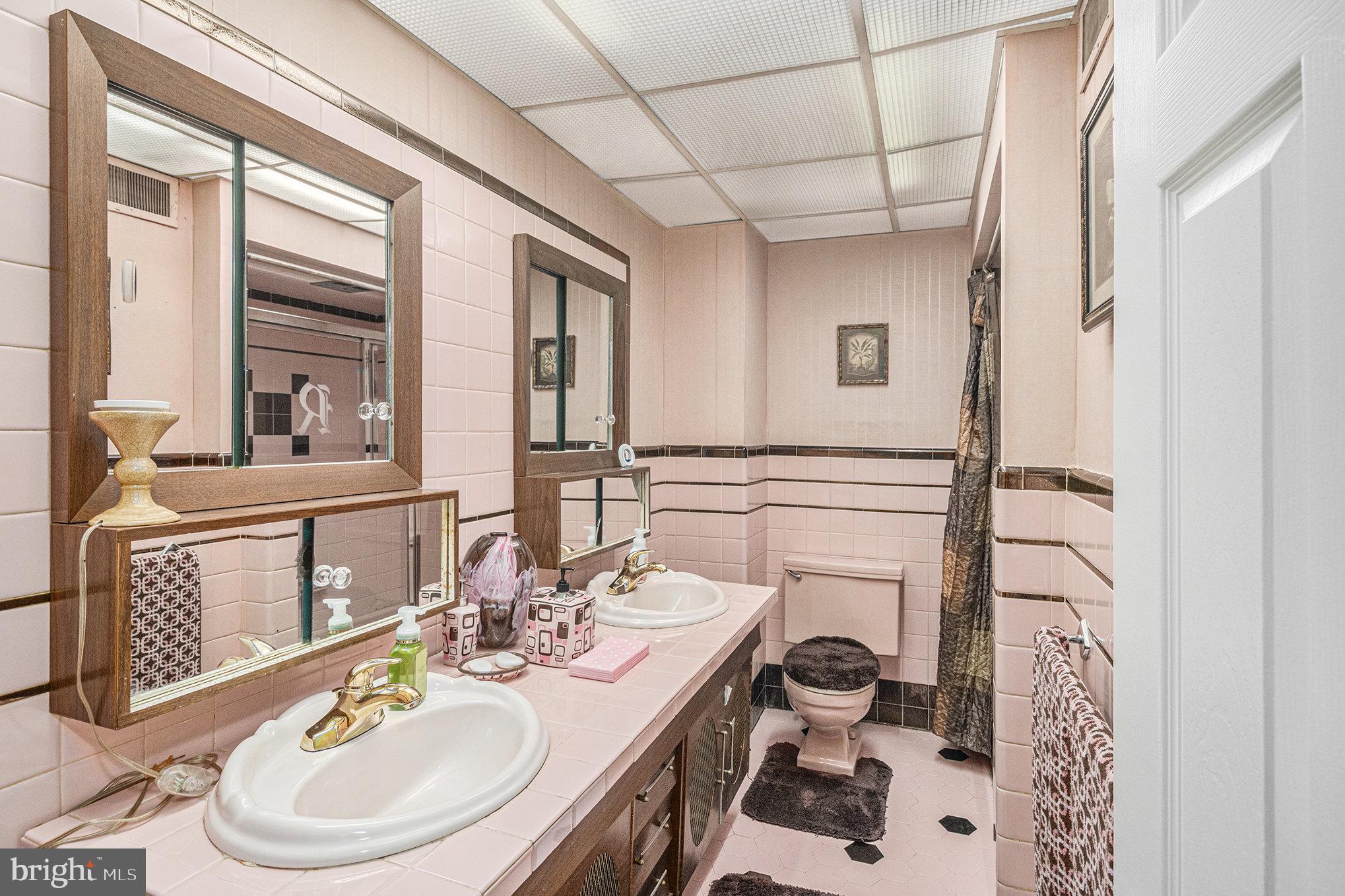 407 Rices Mill Road Wyncote, PA 19095 - Photo 19 of 29 a bathroom with a sink a mirror and a window