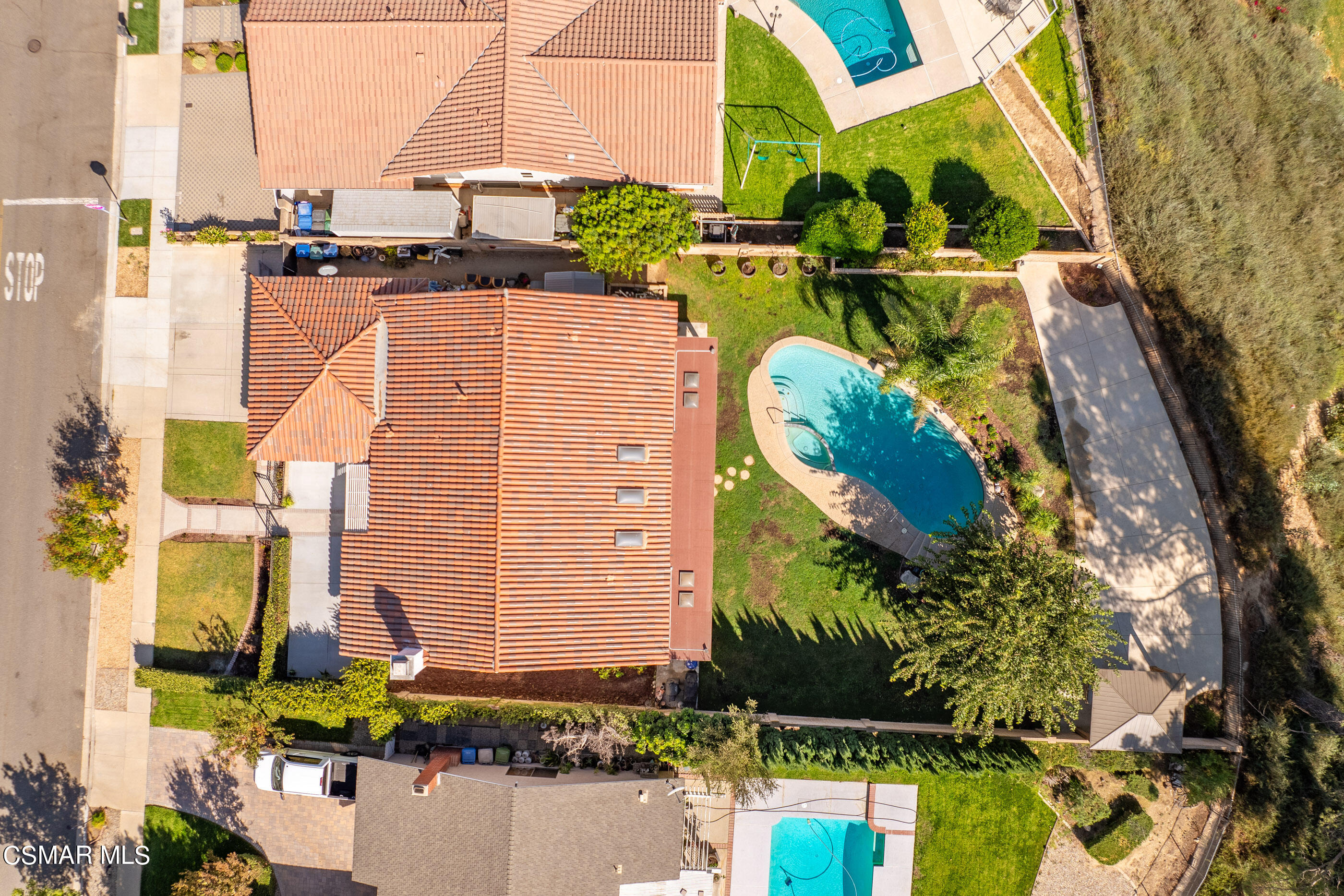 3386 Texas Avenue Simi Valley, CA 93063 - Photo 3 of 71 a view of swimming pool with outdoor seating and plants
