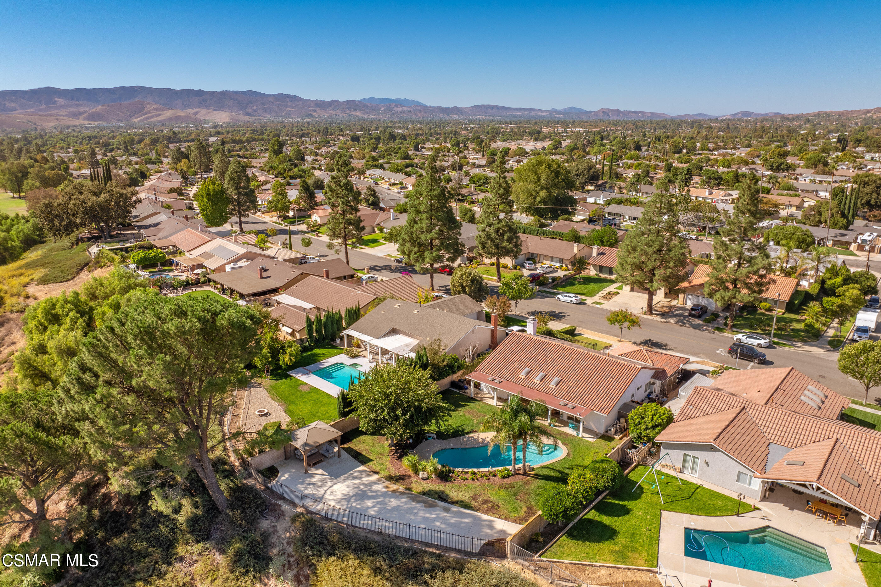 3386 Texas Avenue Simi Valley, CA 93063 - Photo 61 of 71 an aerial view of residential houses with outdoor space and trees