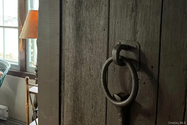 a close up of a mirror