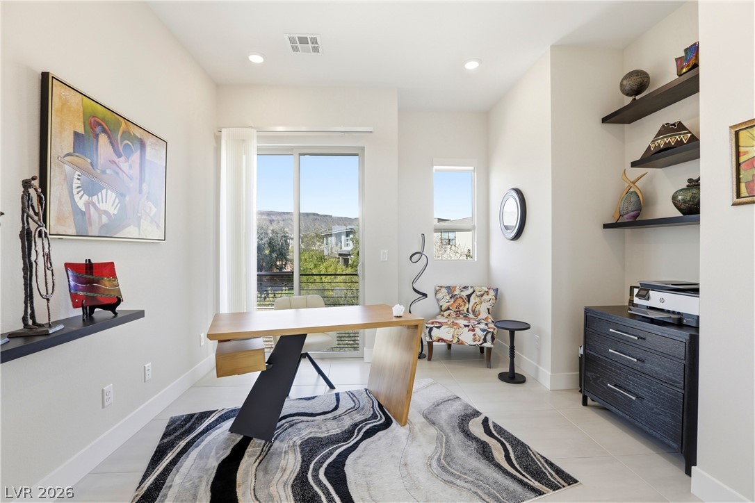 4159 Solace Street, Unit 2 Las Vegas, NV 89135 - Photo 39 of 71 Gorgeous office space with balcony and views to the mountains behind.