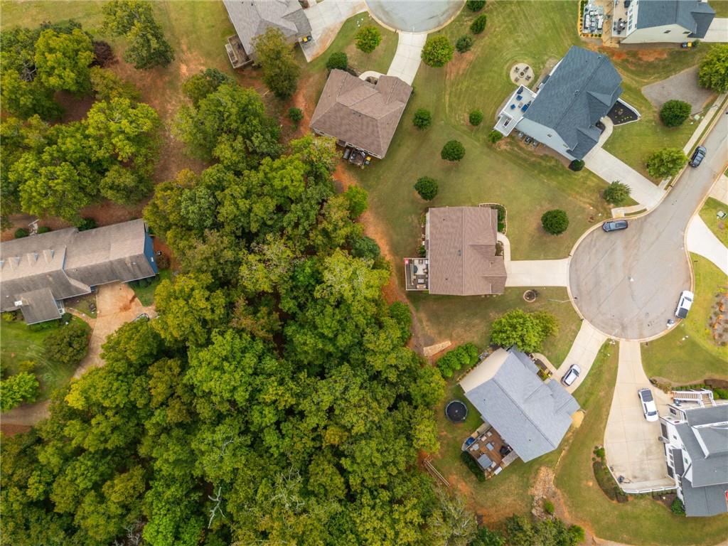 407 Ward Farm Drive Powder Springs, GA 30127 - Photo 65 of 67 an aerial view of residential house with outdoor space and swimming pool