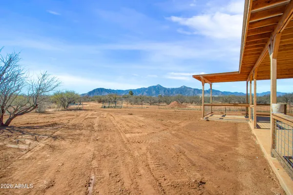 a view of an ocean with a building
