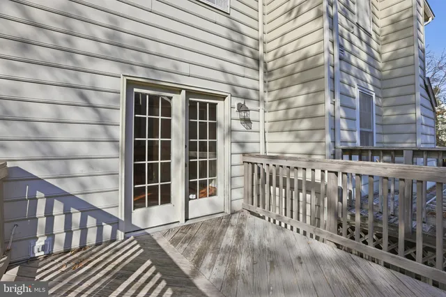 a view of a brick house with wooden floor