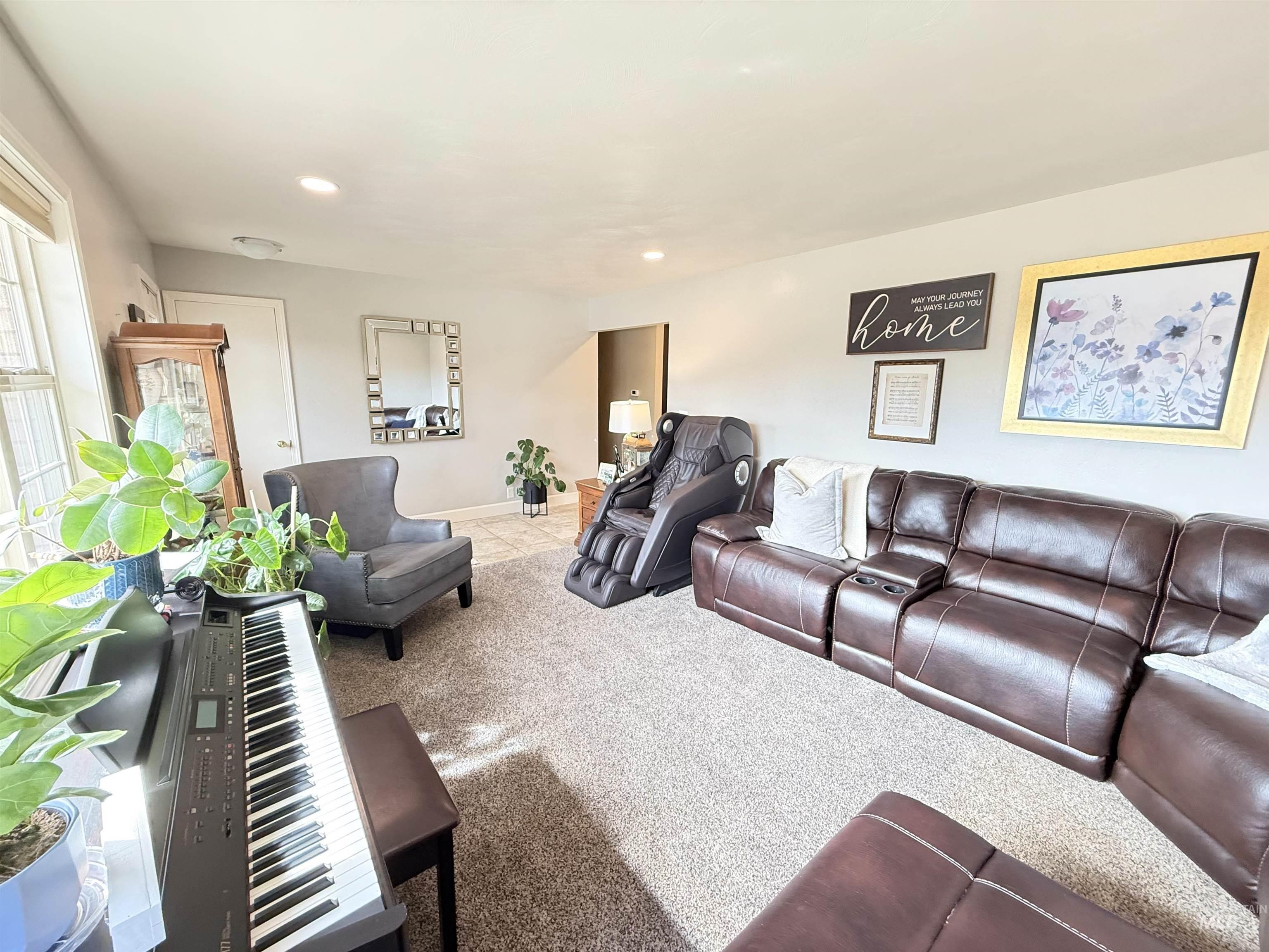 624 20th Street Rupert, ID 83350 - Photo 4 of 31 Living room featuring recessed lighting and carpet floors