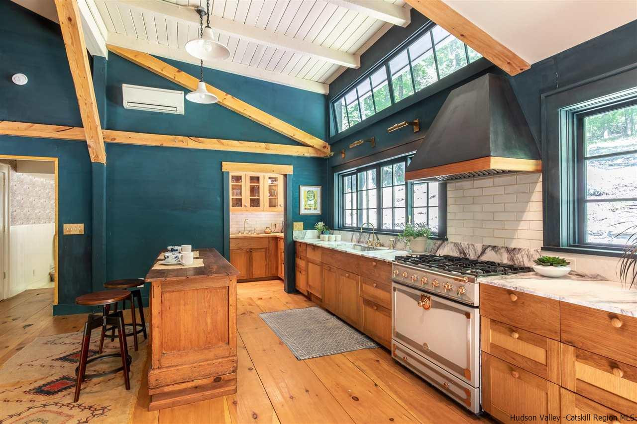 324 Upper Byrdcliffe Road Woodstock, NY 12498 - Photo 13 of 34 a large kitchen with a large window