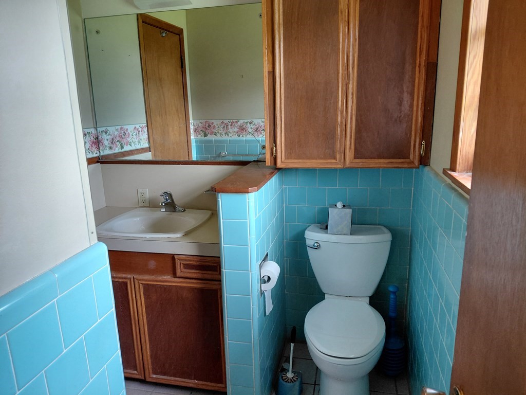 736 Northridge Street Angleton, TX 77515 - Photo 17 of 24 a bathroom with a toilet and a sink