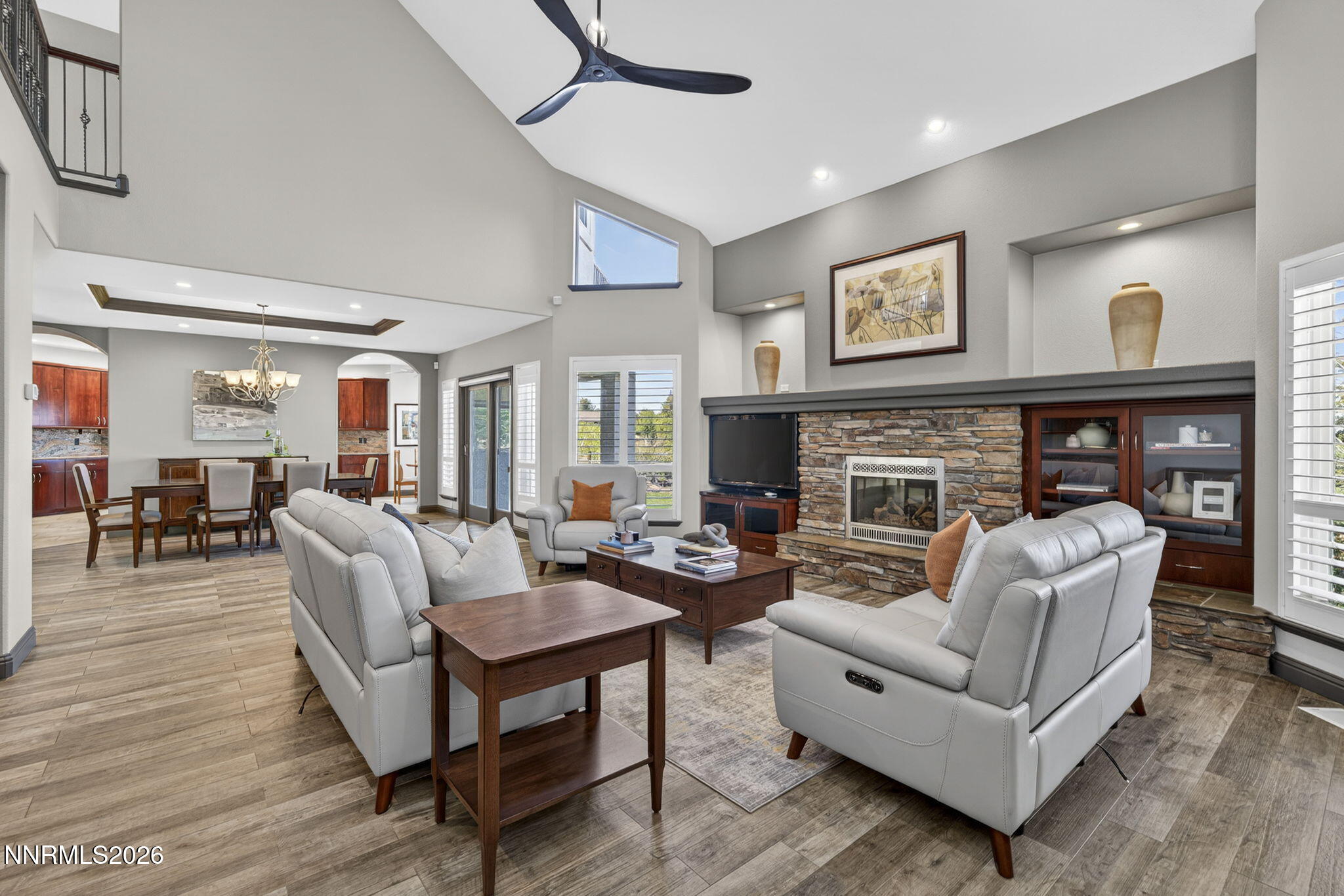 3965 Lake Placid Drive Reno, NV 89511 - Photo 47 of 70 a living room with fireplace furniture and a wooden floor