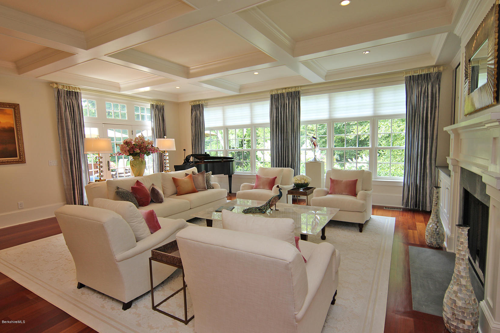 1630 Dublin Road Richmond, MA 01254 - Photo 14 of 41 LIVING ROOM WITH COFFERED CEILING