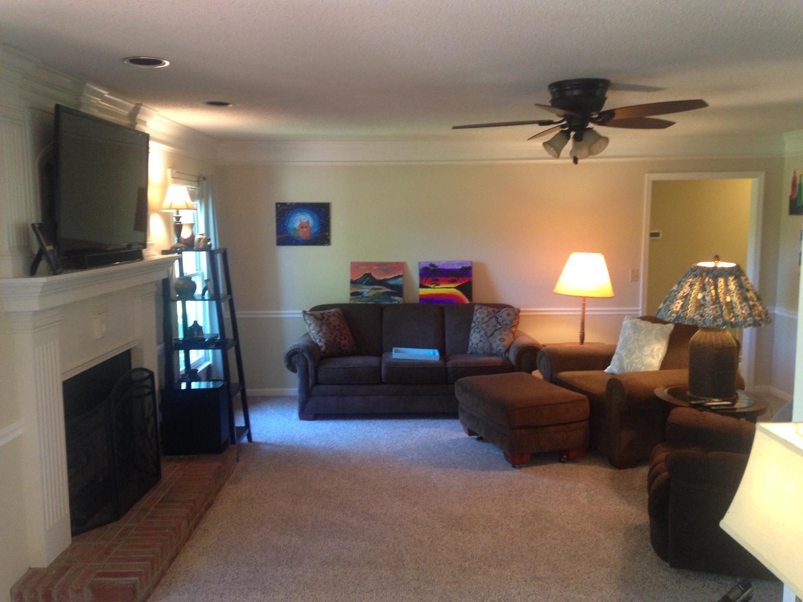 9648 Oregon Road Lascassas, TN 37085 - Photo 6 of 14 a living room with furniture a fireplace and a flat screen tv