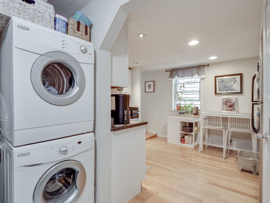 28 Mercer Street, Unit 2 Boston, MA 02127 - Photo 16 of 23 a view of kitchen and washer dryer with a kitchen