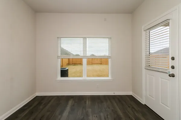 an empty room with a window