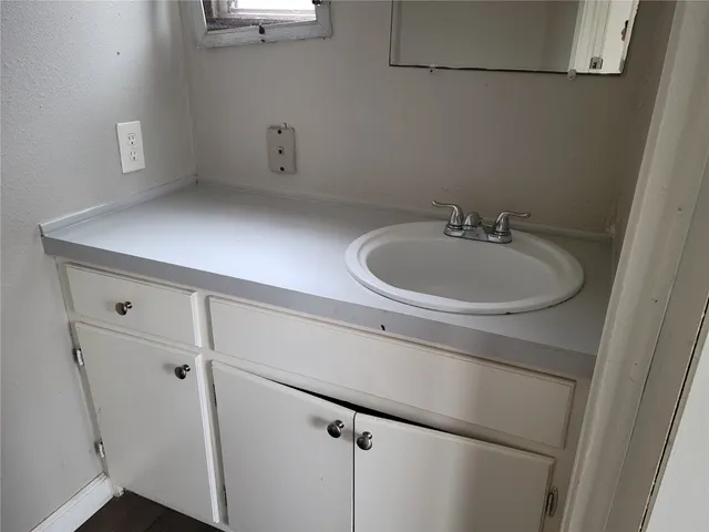 a close view of a sink and tap