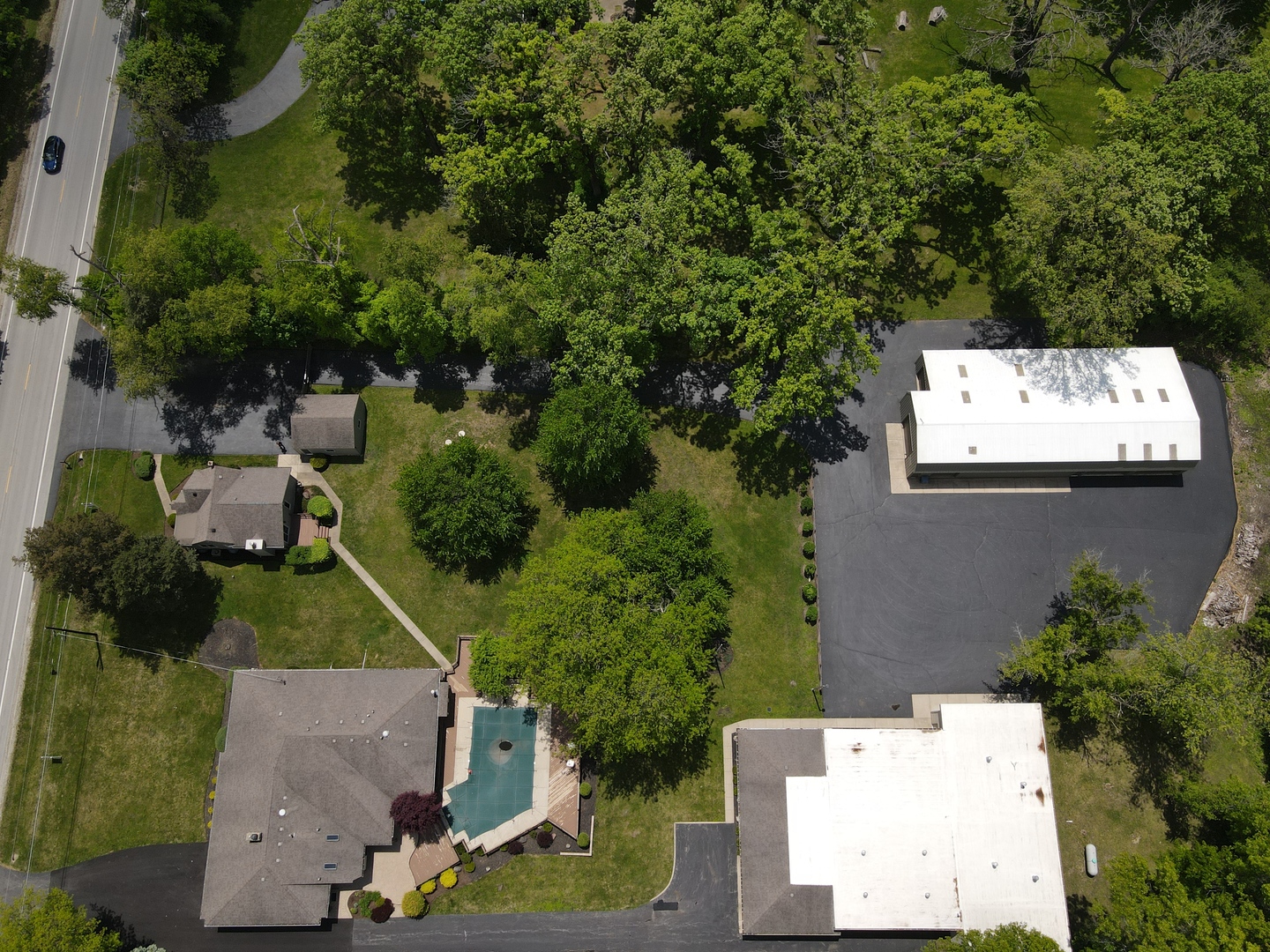 37756-88 North Cedar Lake Road Lake Villa, IL 60046 - Photo 5 of 79 an aerial view of a house with a yard and lake view