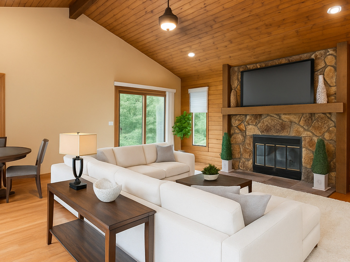 37756-88 North Cedar Lake Road Lake Villa, IL 60046 - Photo 51 of 79 a living room with furniture and a fireplace