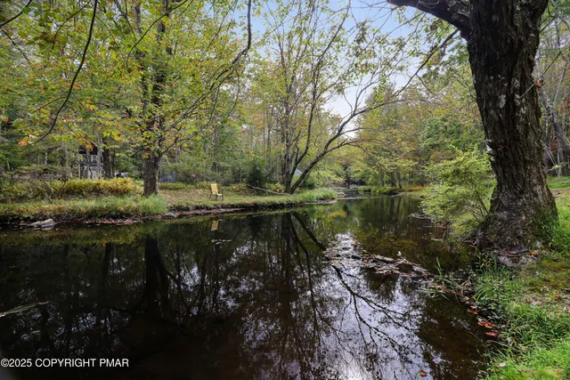 a view of a street with an outdoor space