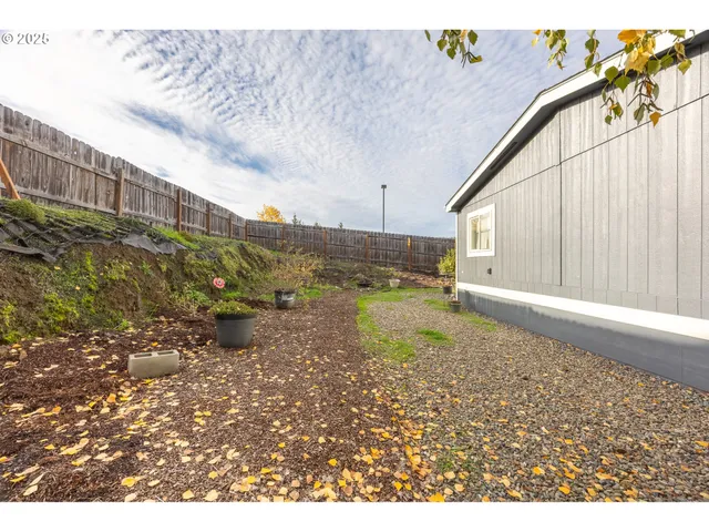 a view of a backyard