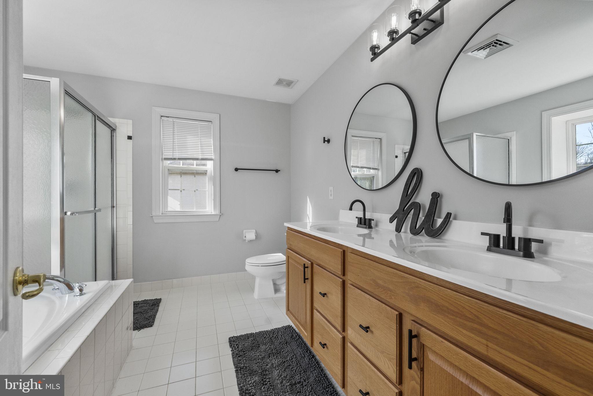 80 Meadow Run Road Bordentown, NJ 08505 - Photo 46 of 62 master bath with soaking tub and stand up shower