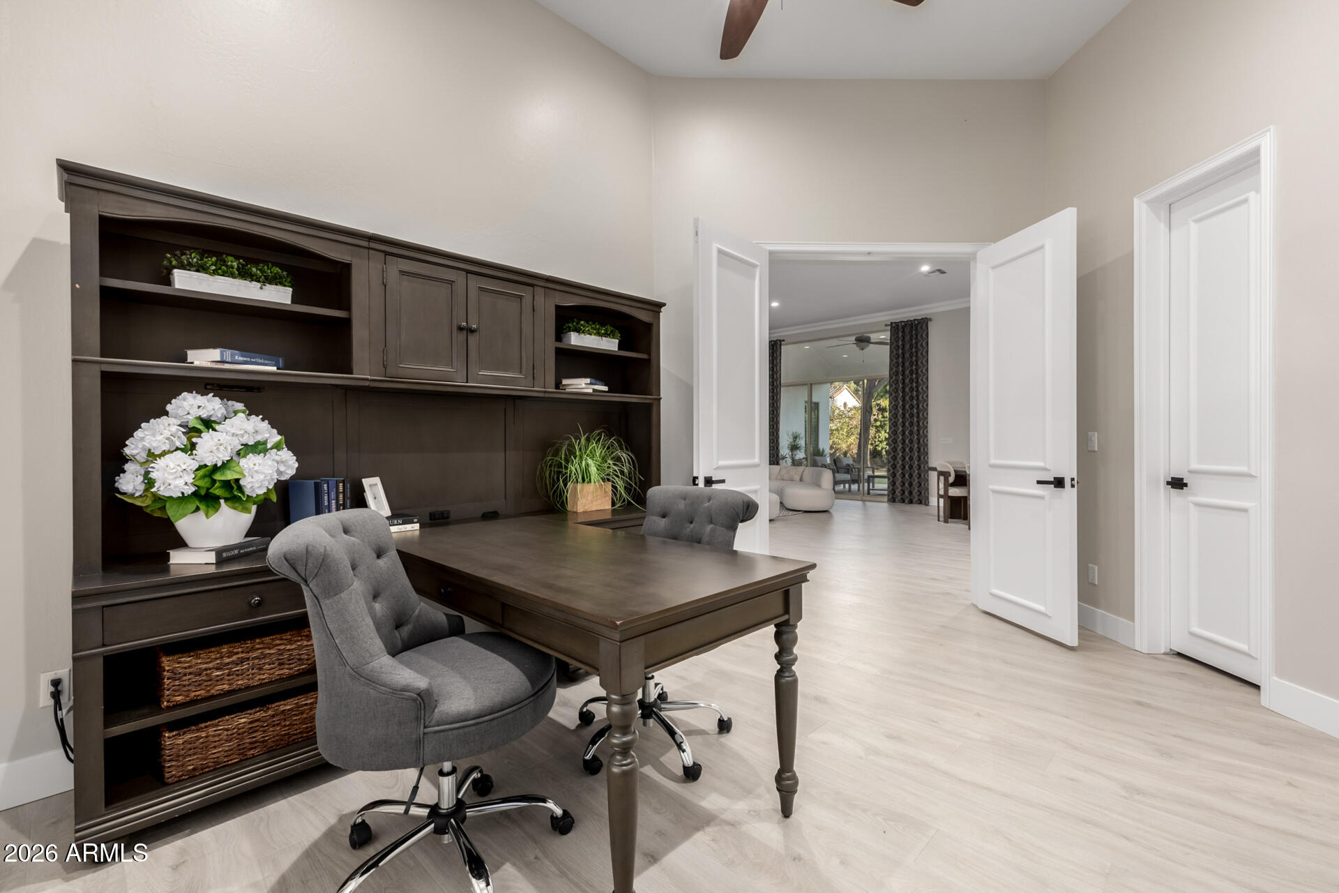 103 West Vista Avenue Phoenix, AZ 85021 - Photo 26 of 43 a view of a workspace with furniture and a fireplace