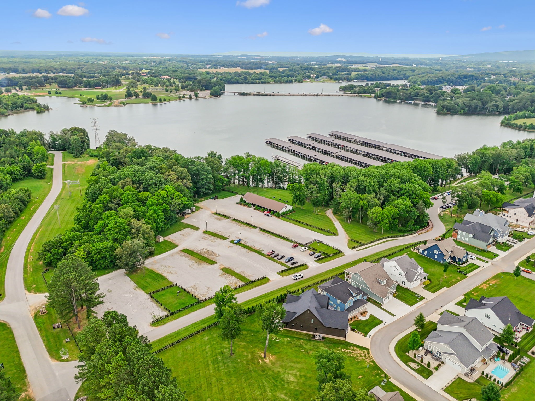 146 Island Way Winchester, TN 37398 - Photo 42 of 49 an aerial view of a house with outdoor space and lake view