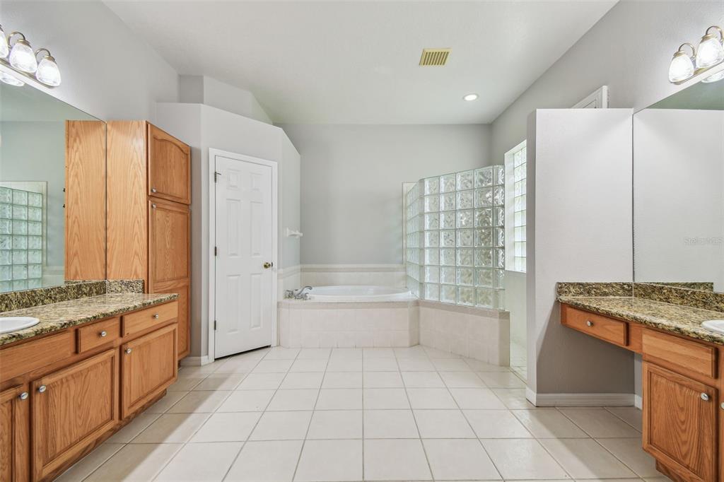 19331 Wind Dancer Street Lutz, FL 33558 - Photo 48 of 92 a bathroom with a granite countertop sink a toilet and bathtub