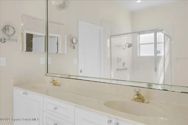 a view of a garden with an outdoor space