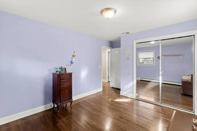 wooden floor and windows in a room