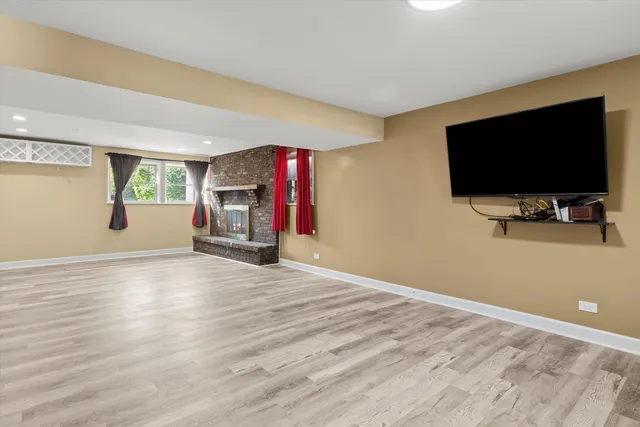 a view of a livingroom with a flat screen tv