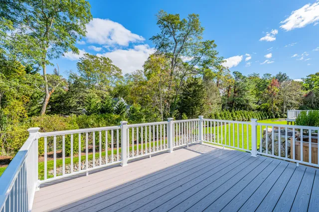 a view of a wooden deck