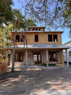 front view of a house with a garage