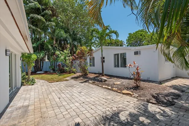 a backyard of a house