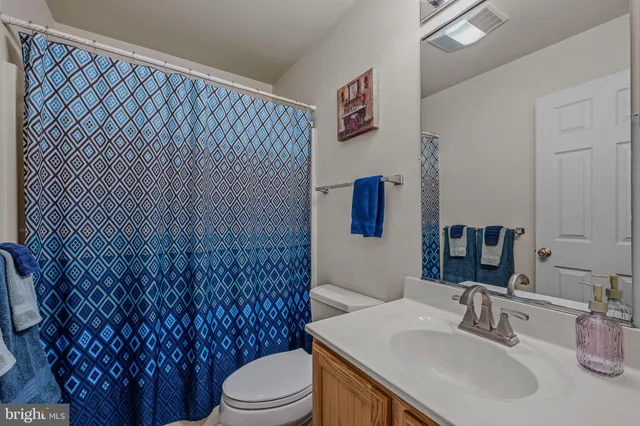 a bathroom with a sink toilet and mirror