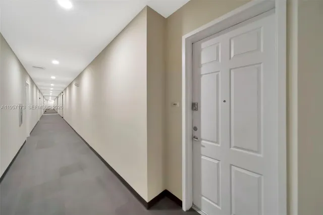 a view of hallway with stairs