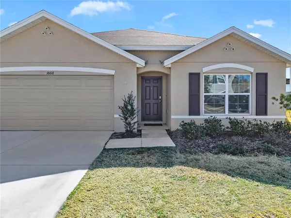 a view of a house with potted plants