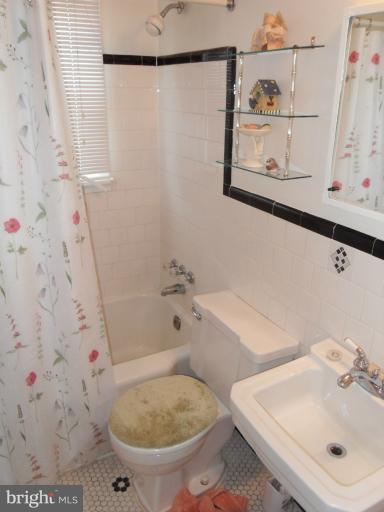 2239 Firethorn Road Middle River, MD 21220 - Photo 17 of 21 a bathroom with a sink a toilet and shower curtain