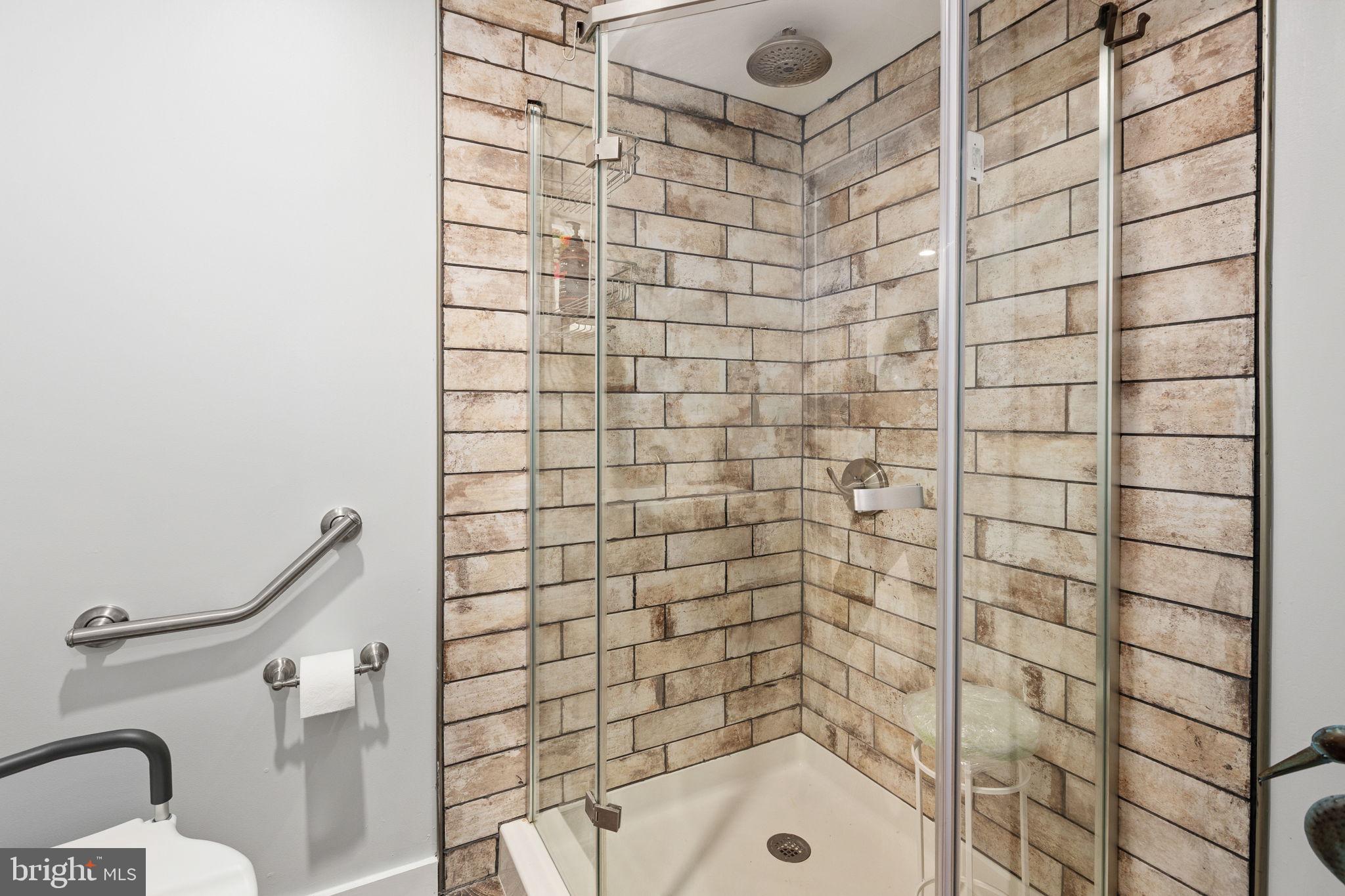 22088 Landora Bridge Road Ruther Glen, VA 22546 - Photo 90 of 122 Stylish shower with rustic tile design.