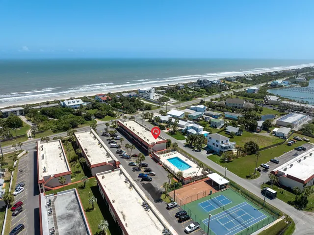 an aerial view of a city