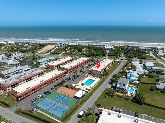 an aerial view of a city