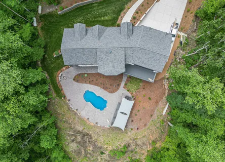 an aerial view of multiple house