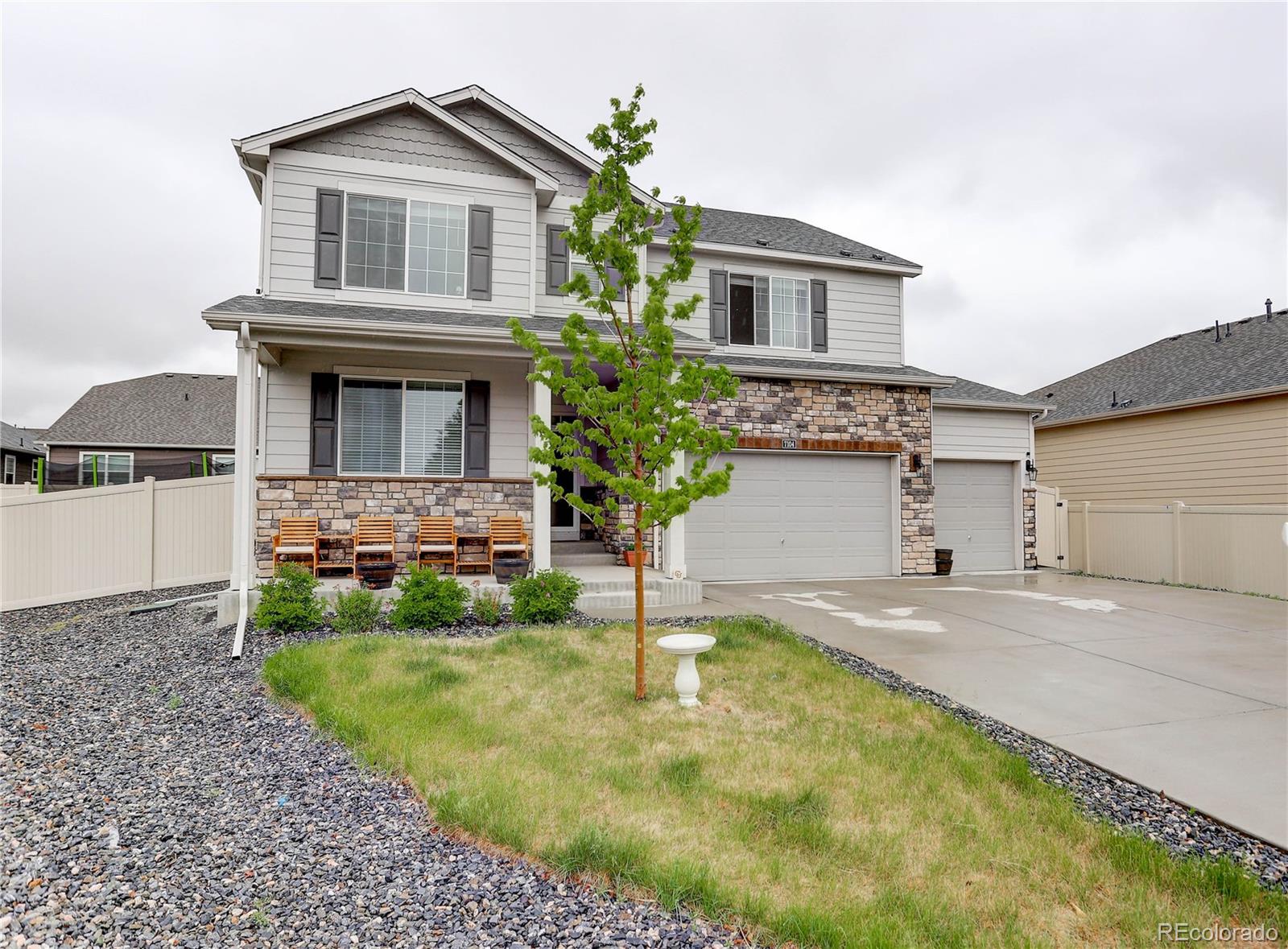 a house view with a outdoor space