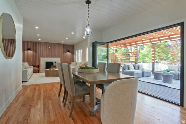 16 Gatehouse Lane Sandy, UT 84092 - Photo 8 of 73 Dining room with accordion style doors to incorporate the indoor/outdoor entertaining feature.