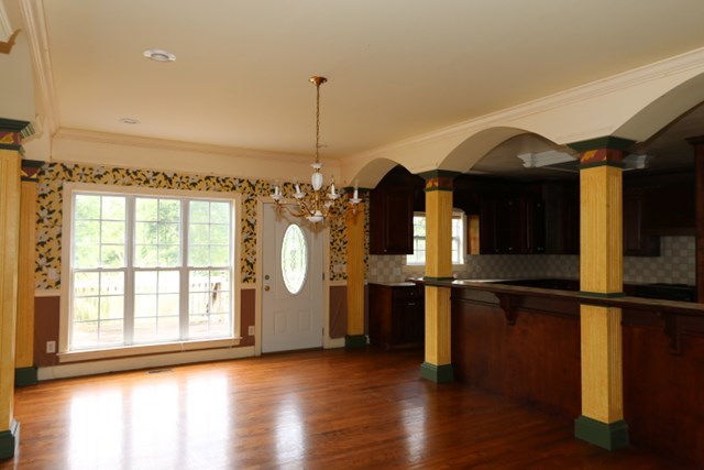 157 Gates Road Lizella, GA 31052 - Photo 11 of 30 a view of empty room with wooden floor and fan